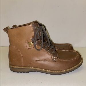 GBX Layne Mens Brown Lace Up Moc Toe Leather Ankle Chukka Boots Size 10 1/2 Med